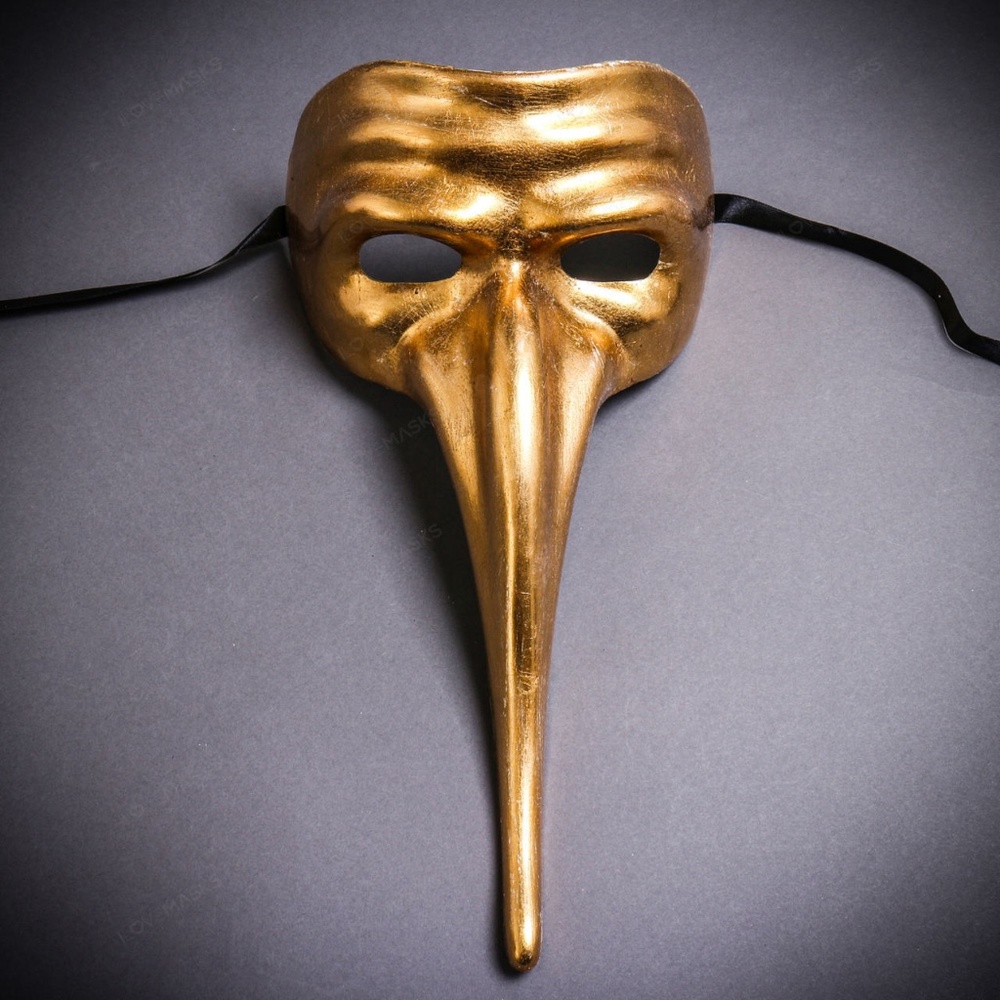 Zanni Long Nose Venetian Mardi Gras Mask Masquerad
